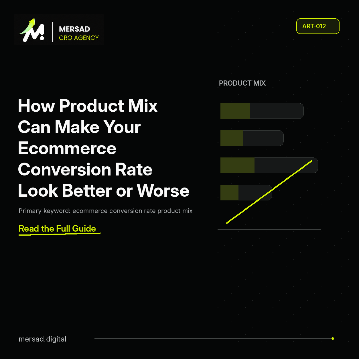 How Product Mix Can Make Your Ecommerce Conversion Rate Look Better or Worse — Mersad ecommerce CRO insight.