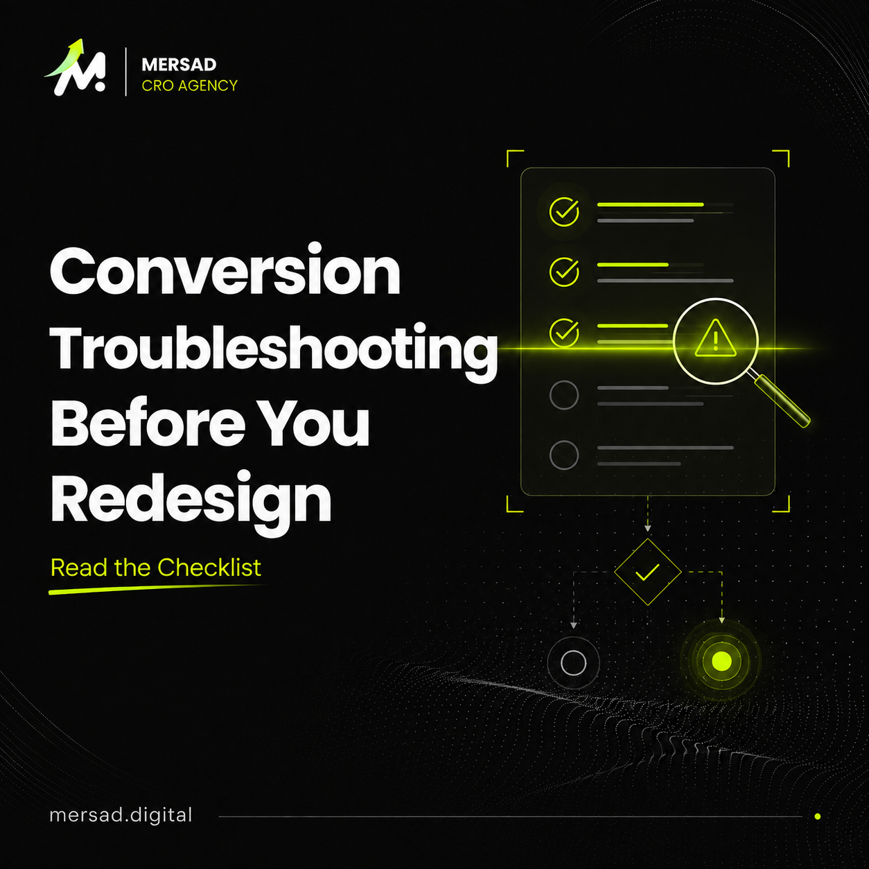 Ecommerce Conversion Troubleshooting Checklist: What to Check Before You Redesign — Mersad ecommerce CRO insight.