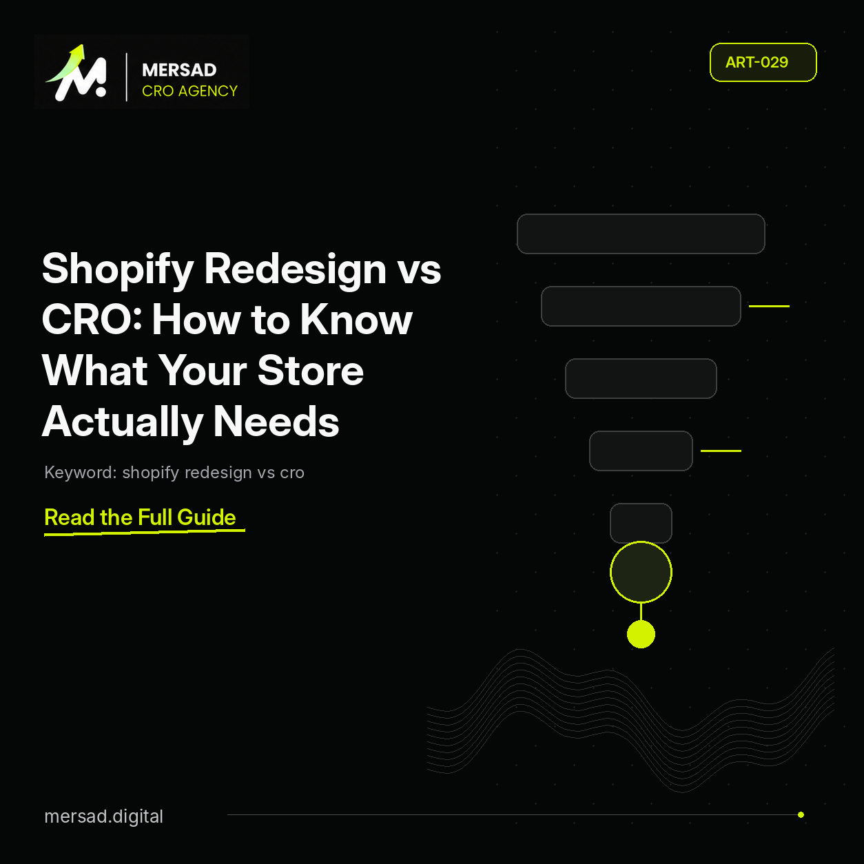 Shopify Redesign vs CRO: How to Know What Your Store Actually Needs — Mersad ecommerce CRO insight.