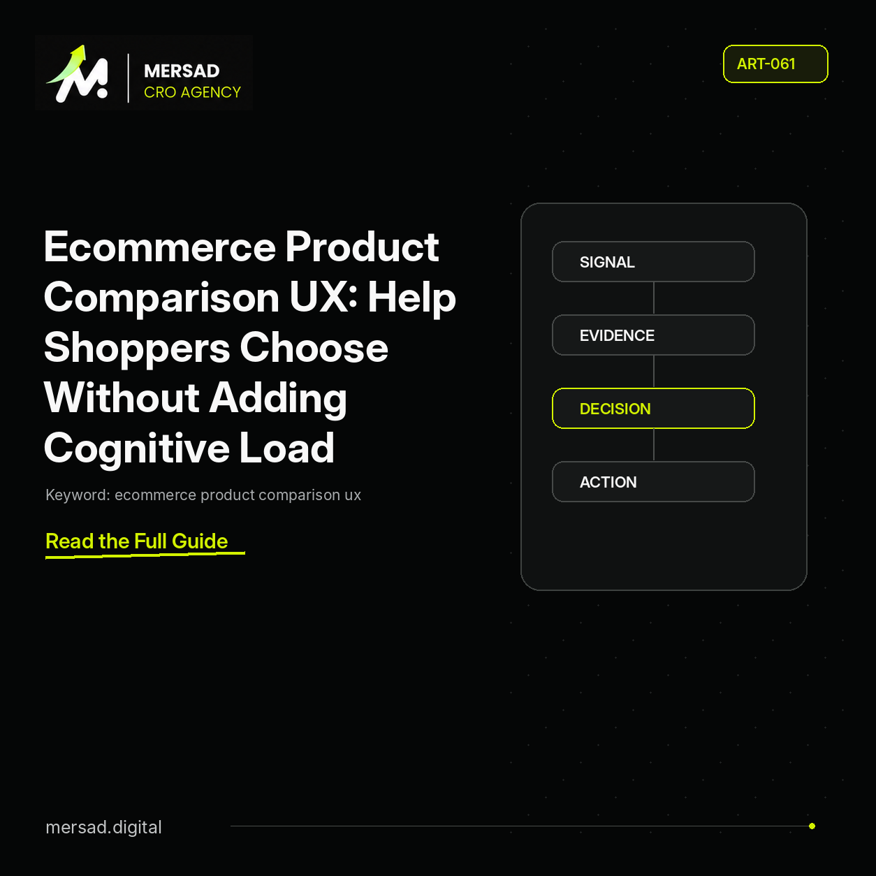 Ecommerce Product Comparison UX: Help Shoppers Choose Without Adding Cognitive Load — Mersad ecommerce CRO insight.