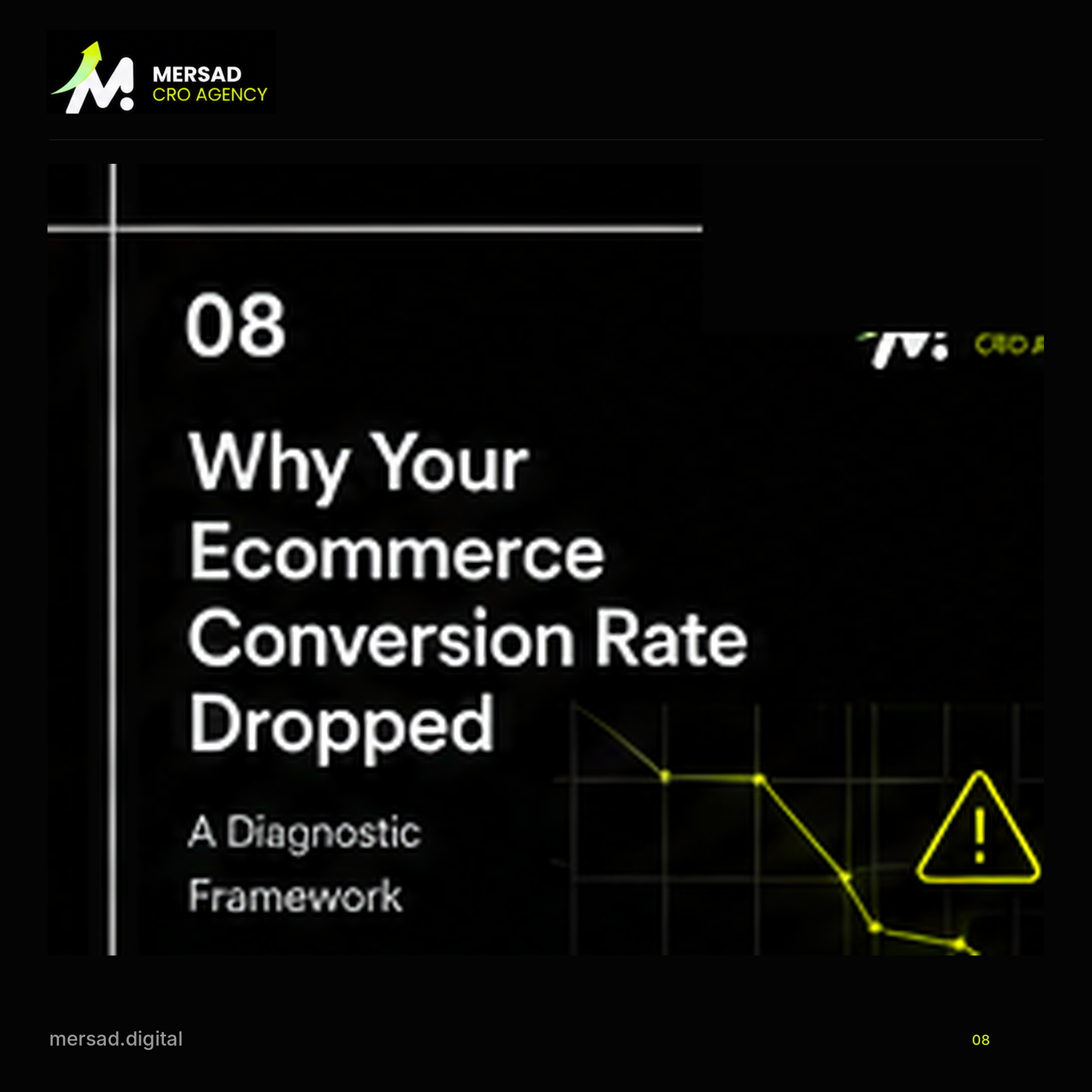 Why Your Ecommerce Conversion Rate Dropped: A Diagnostic Framework — Mersad ecommerce CRO visual.