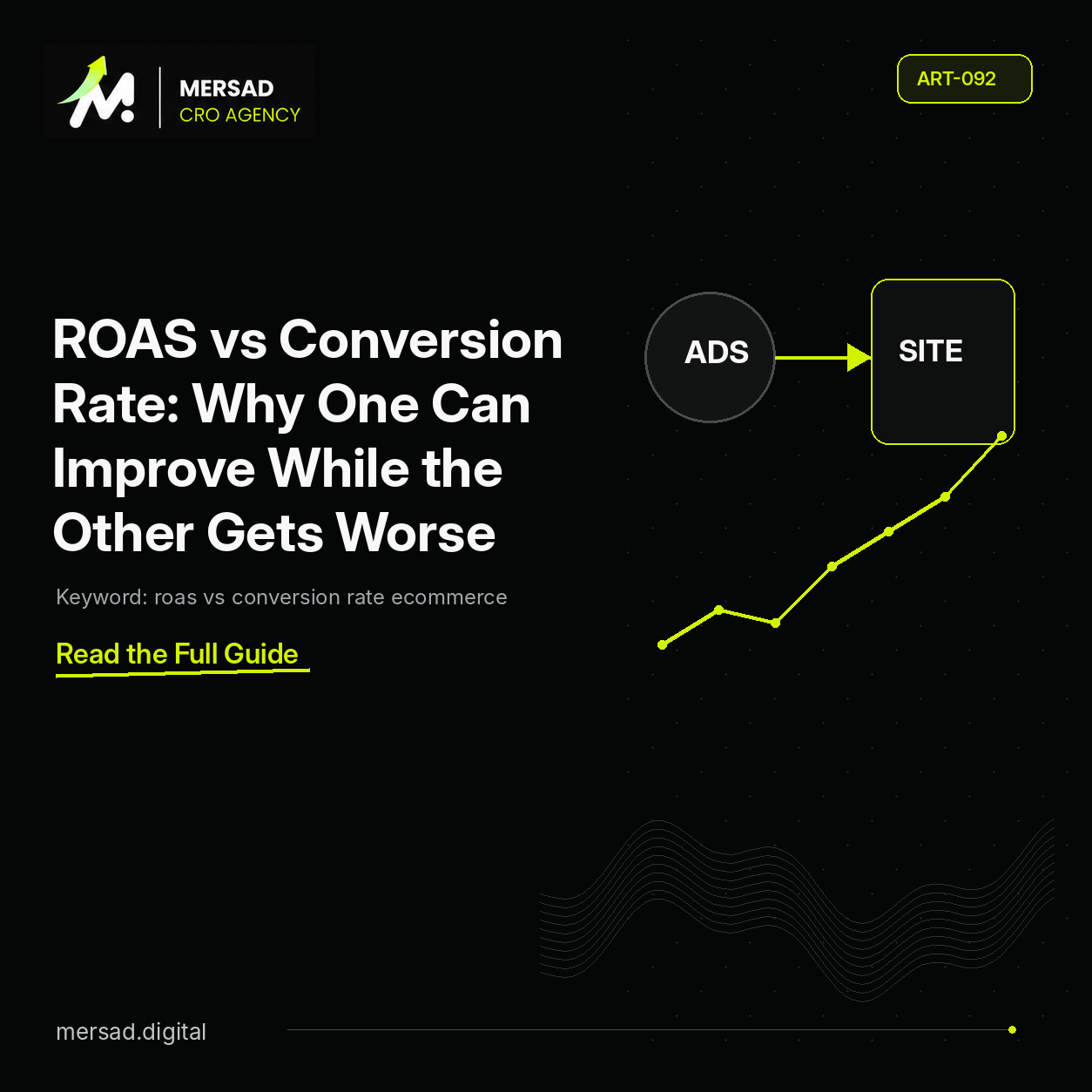 ROAS vs Conversion Rate: Why One Can Improve While the Other Gets Worse — Mersad ecommerce CRO insight.