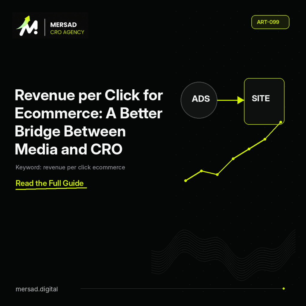 Revenue per Click for Ecommerce: A Better Bridge Between Media and CRO — Mersad ecommerce CRO insight.