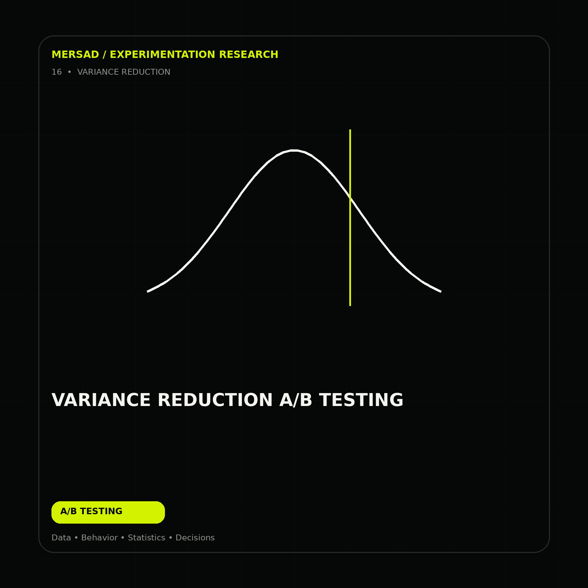variance reduction A/B testing — research-led ecommerce A/B testing and CRO visual by Mersad.