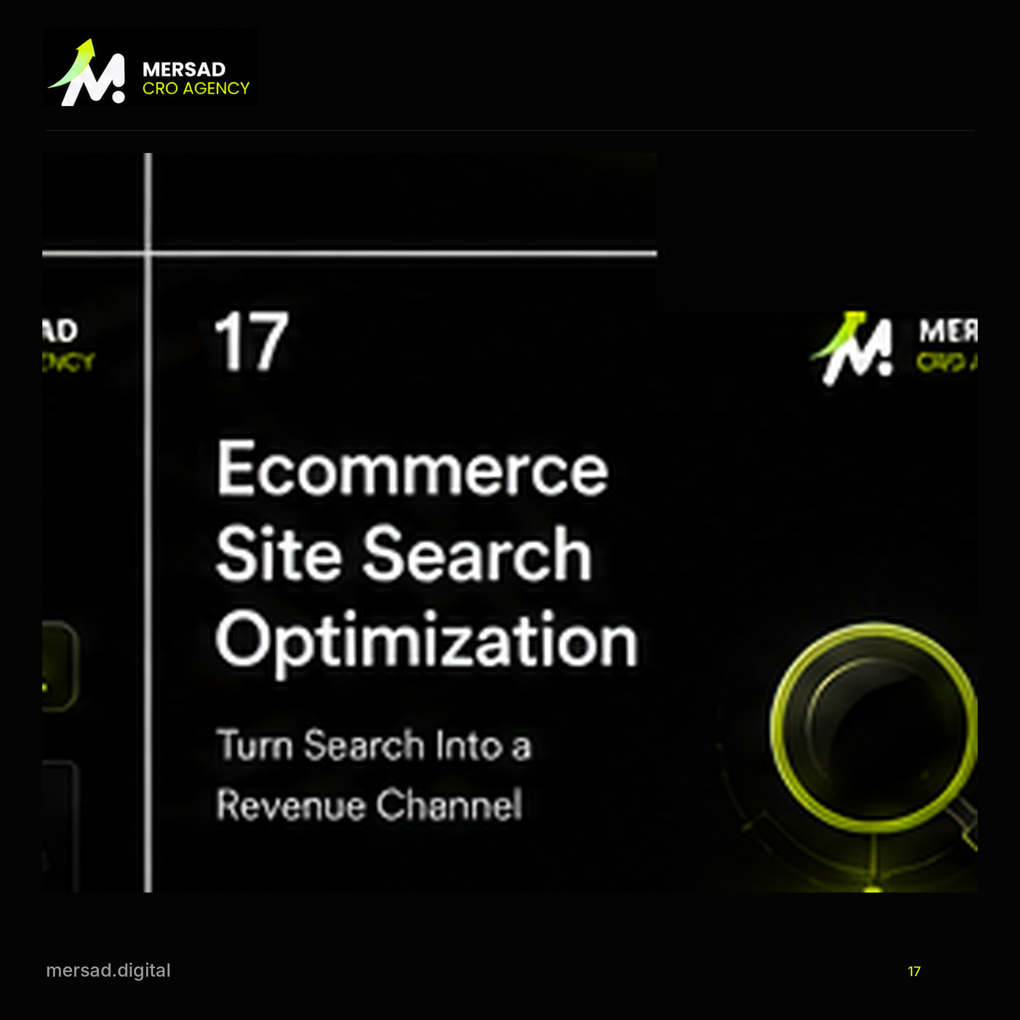 Ecommerce Site Search Optimization: Turn Search Into a Revenue Channel — Mersad ecommerce CRO visual.