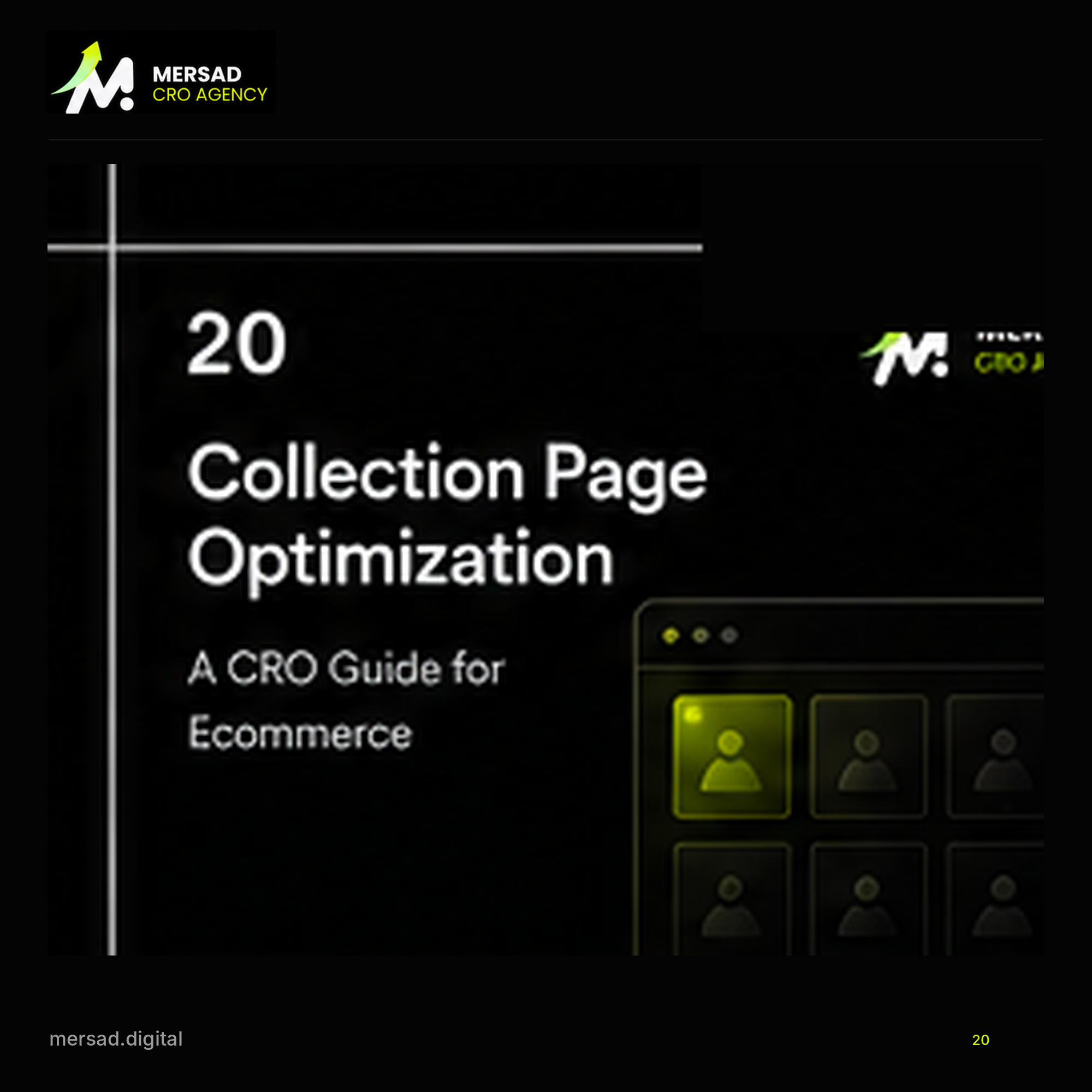Collection Page Optimization: A CRO Guide for Ecommerce — Mersad ecommerce CRO visual.