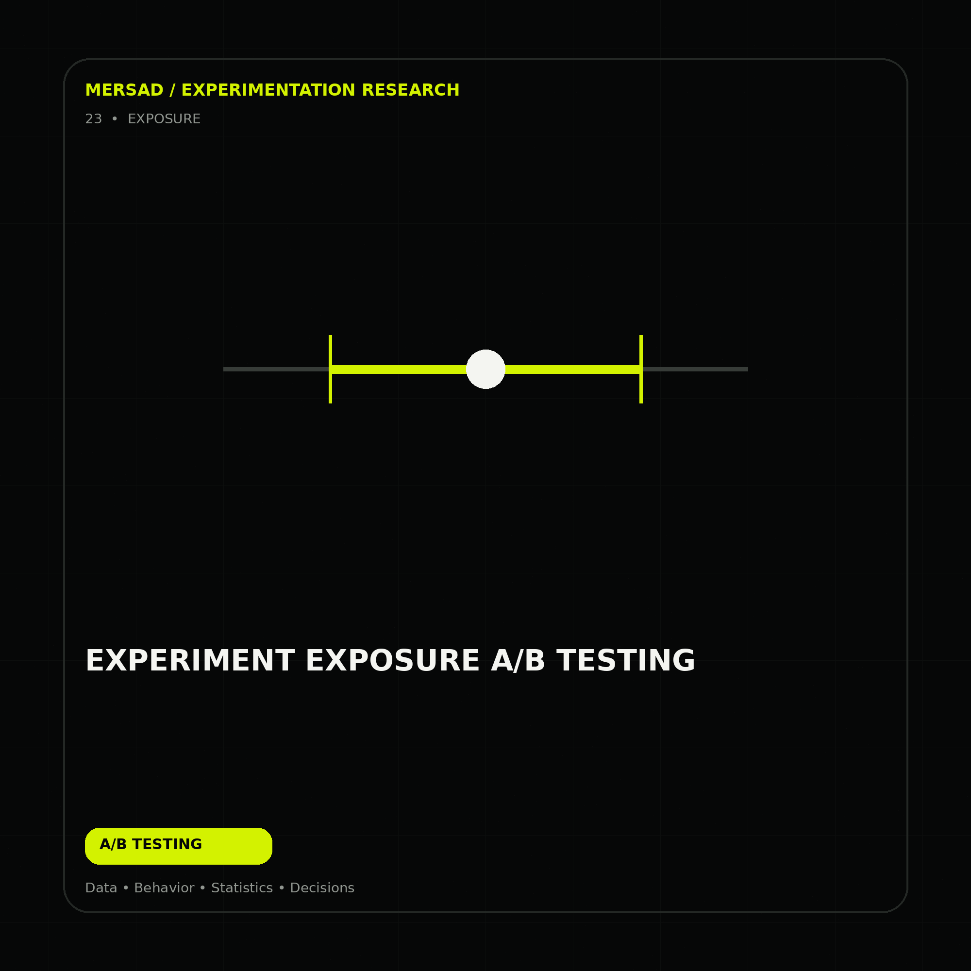 experiment exposure A/B testing — research-led ecommerce A/B testing and CRO visual by Mersad.