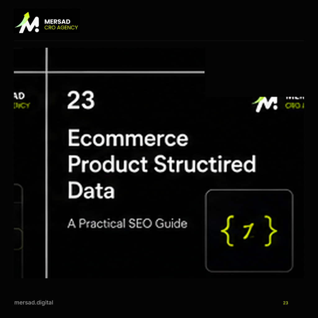 Ecommerce Product Structured Data: A Practical SEO Guide — Mersad ecommerce CRO visual.