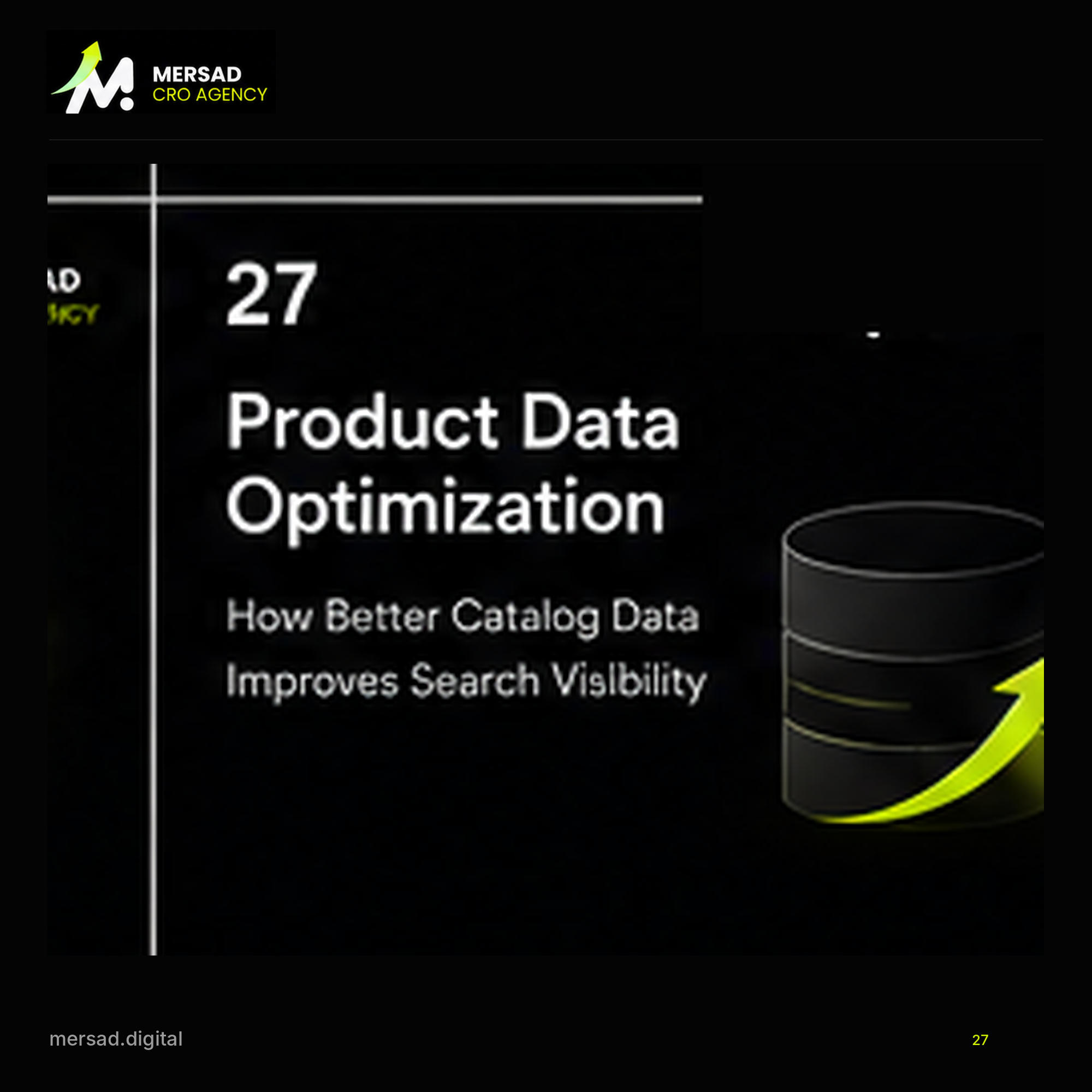 Product Data Optimization: How Better Catalog Data Improves Search Visibility — Mersad ecommerce CRO visual.