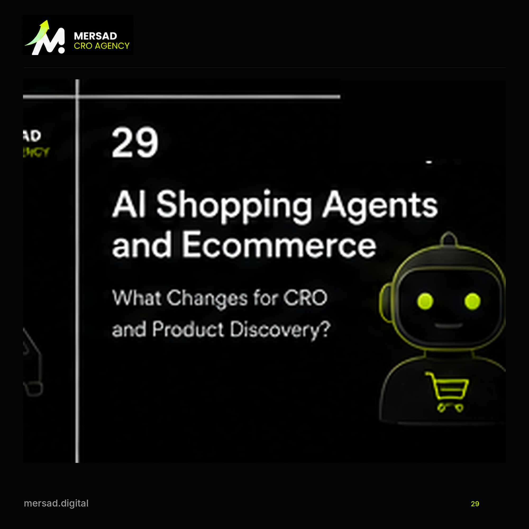 AI Shopping Agents and Ecommerce: What Changes for CRO and Product Discovery? — Mersad ecommerce CRO visual.